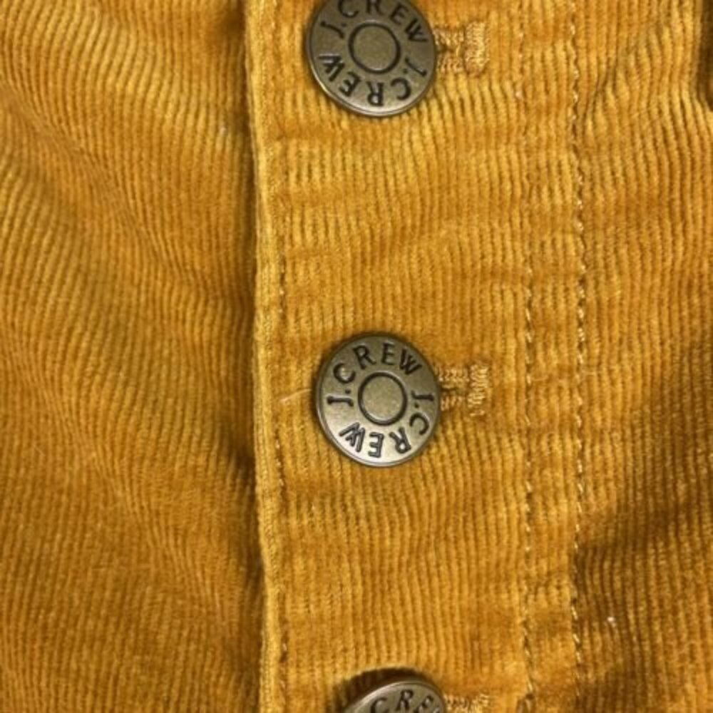 J.Crew 9” High Rise Skinny Corduroy High Rise  Jeans Mustard Yellow SZ-28 Petite - Picture 4 of 8